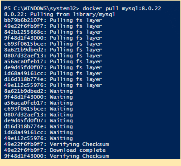 Using docker pull command to download an image from Docker Hub