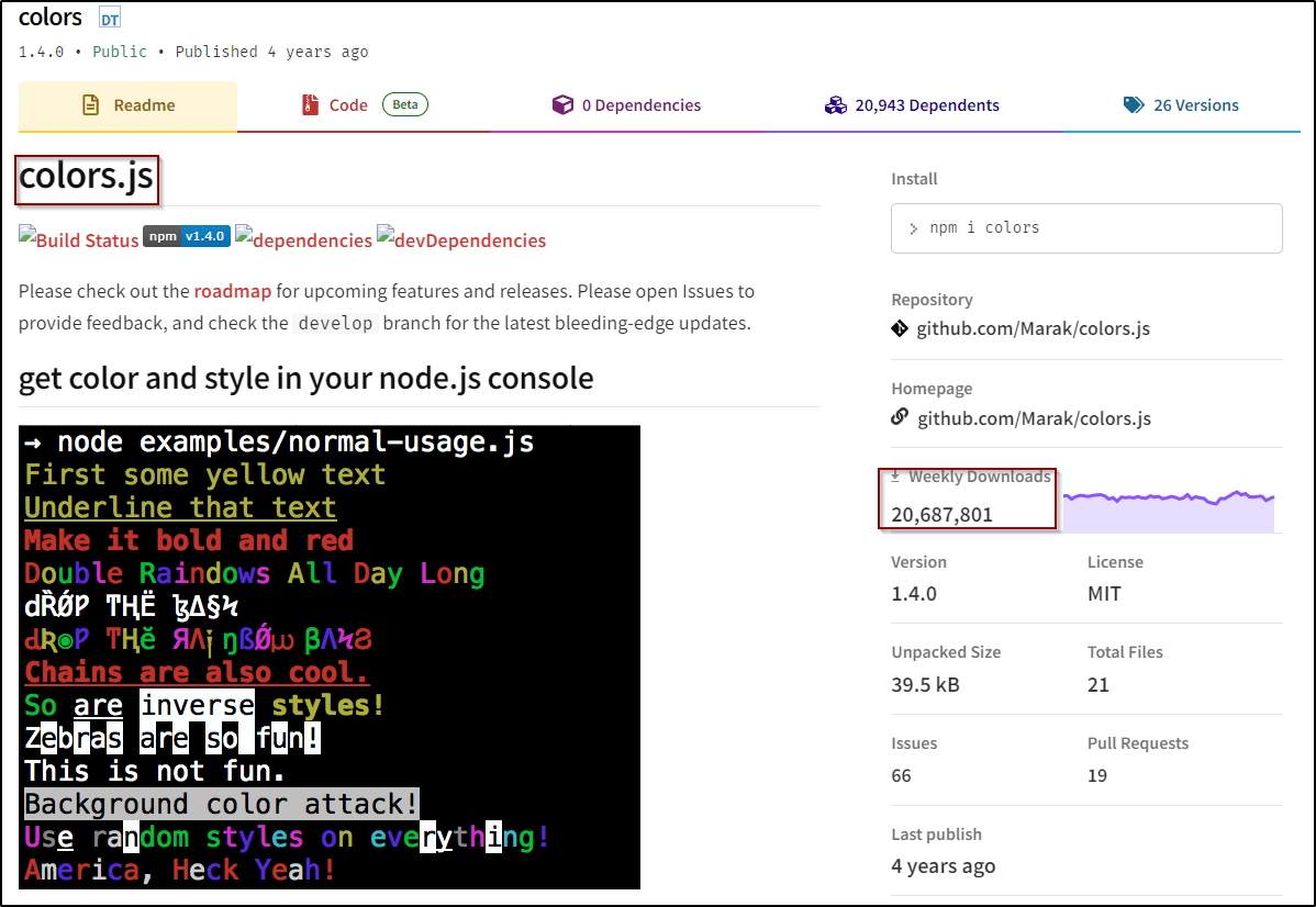 Deceptive ‘Vibranced’ npm Package Discovered Masquerading as Popular ‘Colors’ Package - 9x56ymQ6CsEe0HO1PsH 2HFSyyfpZgtjyxK9nwXua iocyuIC21tS84KirW WPCMqykfSL8f w73OeQFslcXgGnD3NOkqmj33d1h956ytgEze kpPfnz3e ya5j6Q7ZKgr9qeyHoA3BVN7ZnKVegGgM