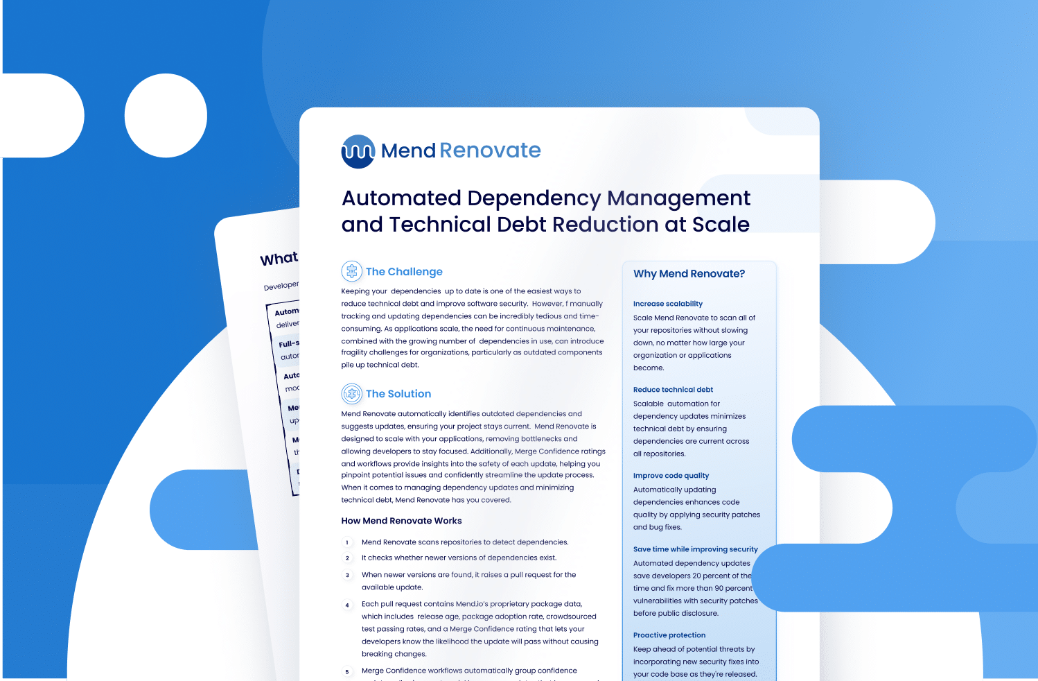 Mend Renovate Community - RENOVATE Data Sheet Mockup