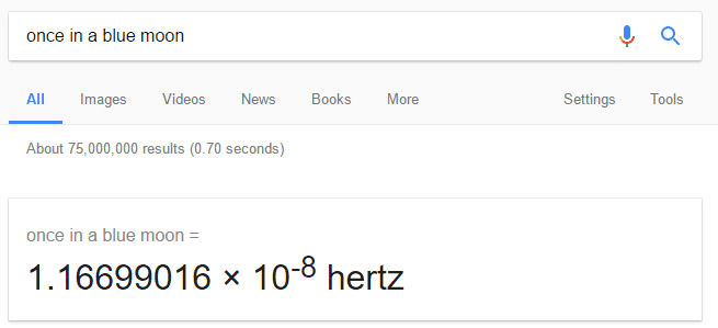 Finding the Best Coding Easter Eggs - Search results for Once in a Blue Moon 1