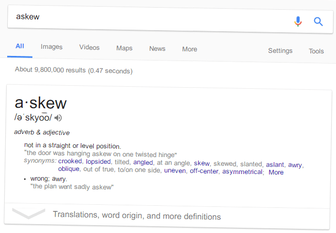 Finding the Best Coding Easter Eggs - Search results for askew