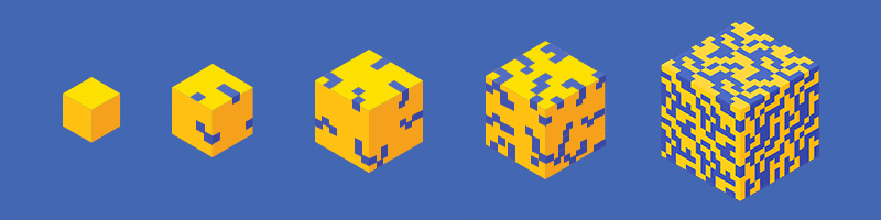 Building blocks increasing in size, start with small scans