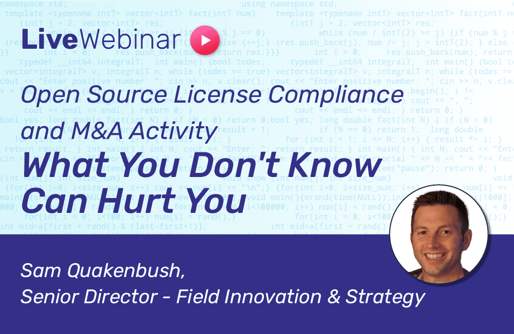 Webinars - open source license compliance ma webinar