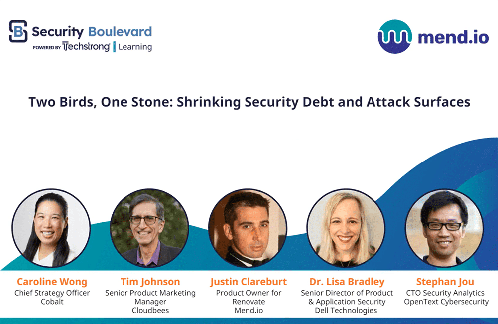 Webinars - shrinking security debt and attack surfaces
