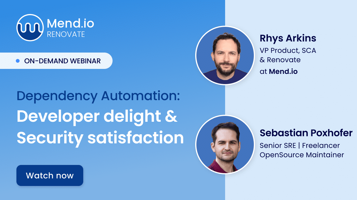 Webinar: Dependency Automation: Developer delight & Security satisfaction -