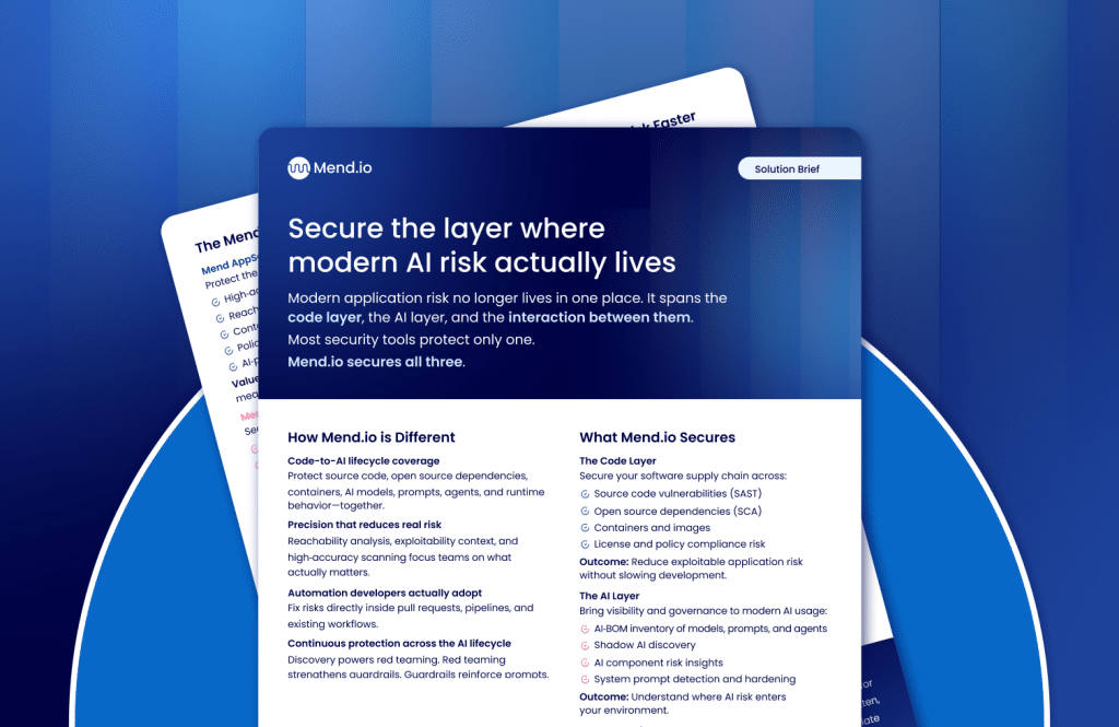 Resources - Solution Brief Banner Mend.io full solution