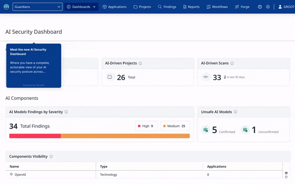Introducing Mend.io’s AI Security Dashboard: A Clear View into AI Risk - ai security dash