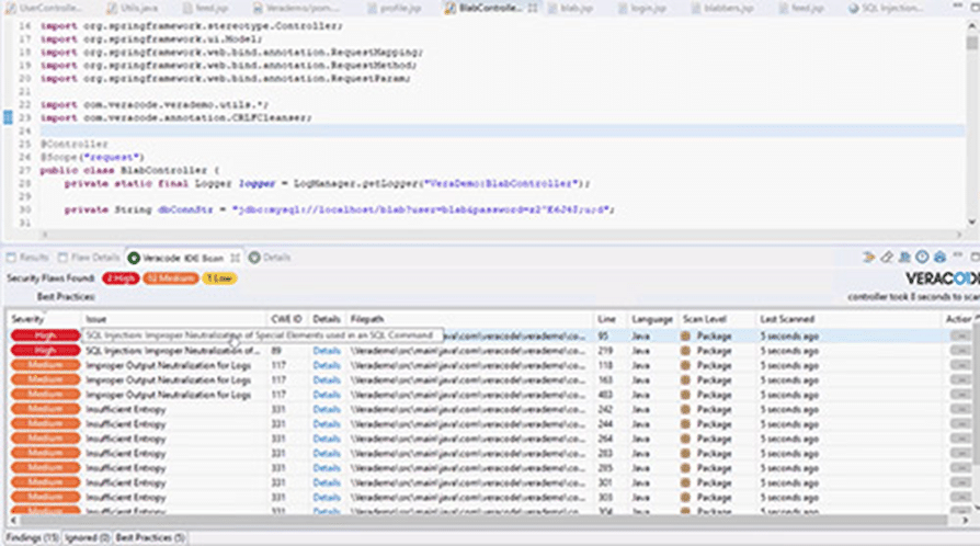 Top 7 SAST tools for DevSecOps Teams in 2025 - veracode ui