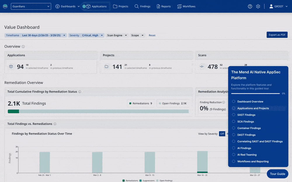 Mend vs Veracode LP - platform gif