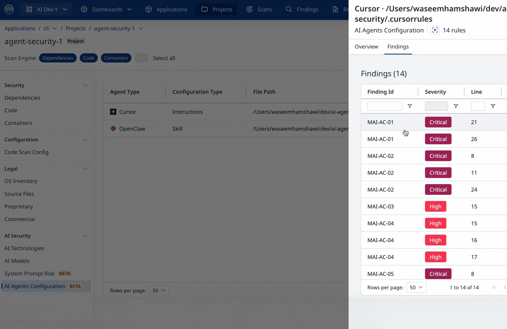 Mend Forge - ai agent scanning