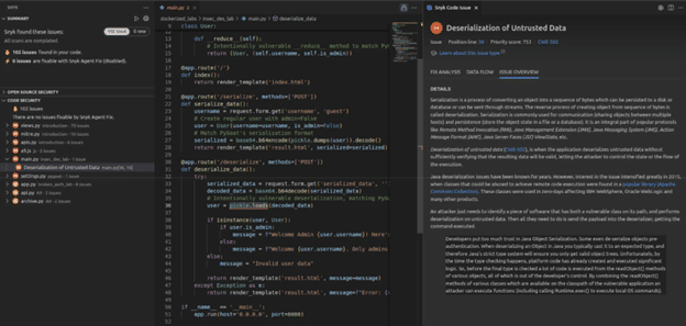 Top 7 Veracode Competitors in 2026 - snyk ui