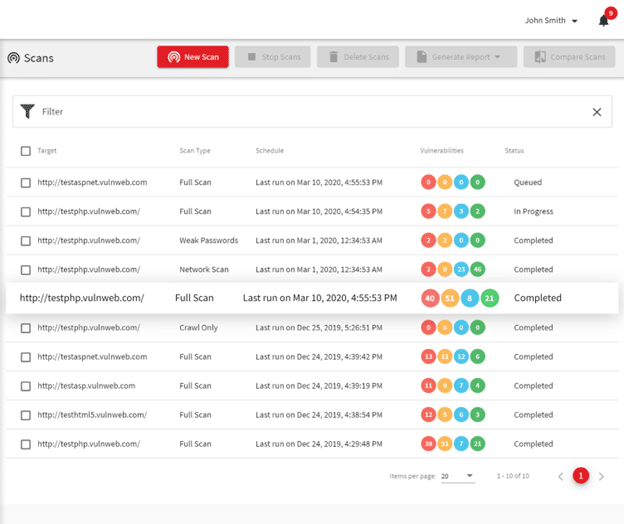 Best Application Security Testing Solutions: Top 12 in 2026 - acunetix ui