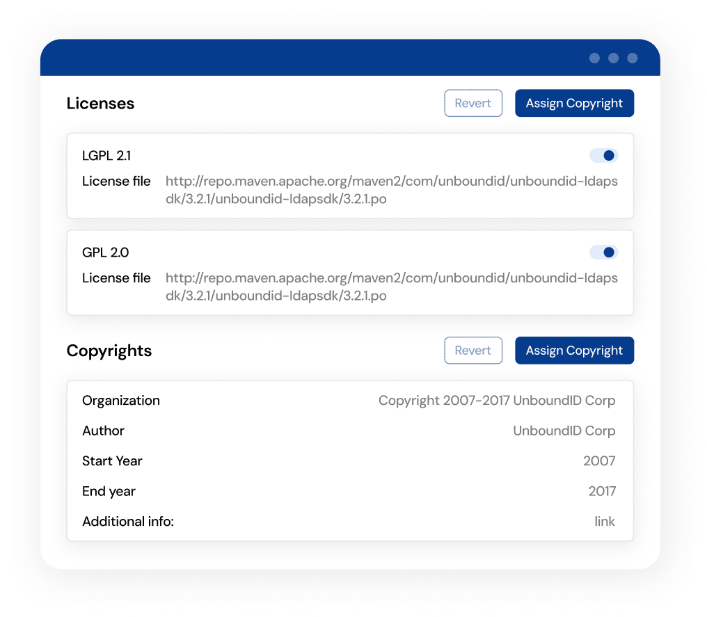 Platform - Mend AppSec version - Compliance support