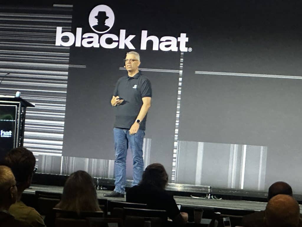 That's a wrap: Mend.io at Black Hat USA 2026 - Asaf speaking Black Hat